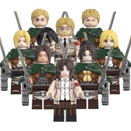 Attack On Titan Action Figure Erwin Smith Zeke Jaeger Hange Zoe Reiner Braun Building Block Collecti