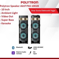Polytron Speaker Aktif 10" Bluetooth USB Mic PAS 10D28 Lht SuperBass