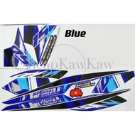 Y15 Y15ZR ( 61 ) Exciter 150 Custom Vietnam Body Cover Set Stripe Sticker - Blue / Black / Grey / Pi