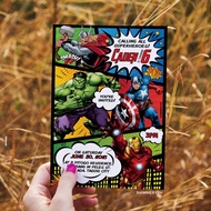 3R/4R-sized Superhero Theme Birthday Invitation