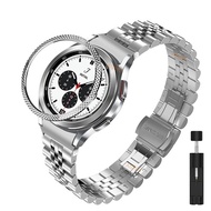 samsung galaxy watch 4 classic 46mm 42mm band Stainless steel strap + bezel protector for galaxy wat