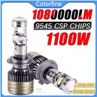 2PCS 1100W 1080000LM H7 H4 Canbus Car Headlight Mini Lens H11 H8 9005 9006 HB3 HB4 LED Projector Bul