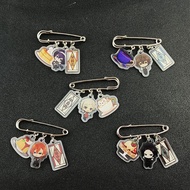Anime BSD Bungo Stray Dogs Brooch Pin Coffee Cake Series Characters Dazai Osamu Pendant Collection C