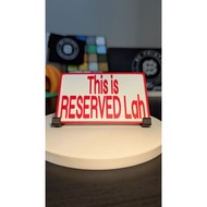 Reserved / Chope-d Lah Card - Singapore Style Seat Reservation Card Compact for Foodie use