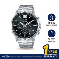 Jam Tangan Pria Alba Quartz Active Stainless Steels AT3E81 AT3E81X1 Original