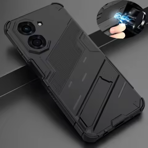 Shockproof Armor Phone Case For Poco C71 C65 C75 C55 4G Magnetic Stand Cover PocoC65 Poxo Poko Pocco