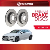 BREMBO Rear Discs (2pcs) - Mercedes W176 A180,A200,A250, Mercedes W246 B200