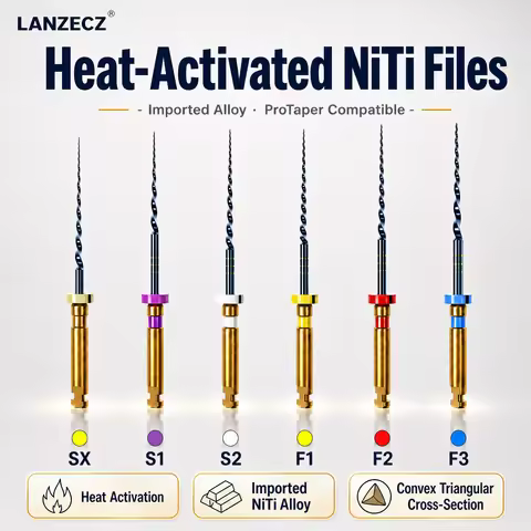 6pcs/Box Dental Heat Activated Canal Root Files SX-F3 25mm Dentist Tools Can Bend for Preparing Root