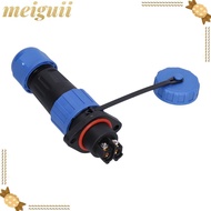 MEIGUII Aviation Plug Socket, 250V 20A Flanged Waterproof Connector, Aviation Socket LP16 2PIN Solde