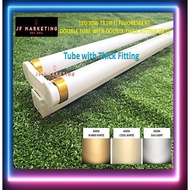 LED 30W T8 (4FT) FLUORESCENT DOUBLE TUBE WITH DOUBLE THICK FITTING (SET) / LAMPU KALIMANTANG