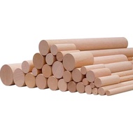YQ23 Beech round Wooden Stick Solid Wood Body Stick Open Back StickdiyModel Material Wardrobe Clothing Rod