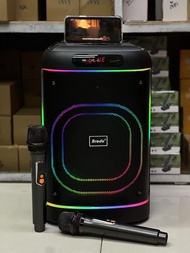 ลำโพงบลูทูธ รุ่น BTS-2105 ดอกลำโพง8นิ้ว ฟรีไมค์ลอยแบบชาร์จ2ตัว ปรับECHOได้ สามารถเสียบกีต้าร์ได้ รอง