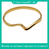 (13-21cm)GT212 Nada Wave Gelang Rantai Tangan Titanium Bangle Perempun Gift Wedding Jewellery Gold S