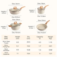 Carote Same Style Non Stick Granite Stone kitchen cookware set Healthy non stick frying fan original
