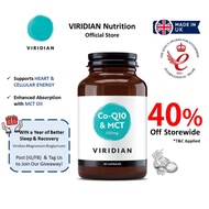 Viridian Co-Q10 & MCT 100mg, 30 vege caps, EXP: 03/27, 100% VEGAN, ORGANIC & PURE (JUNK-Free) Q10, C