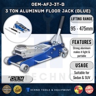 ALUMINIUM FLOOR JACK 3 TON WITH RAPID PUMP - LIGHTWEIGHT ALUMINUM 100% NEW & ORIGINAL