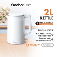 Gaabor Kettle Seamless Liner Stainless Steel Automatic Power Cutoff (2L) EK20M-WH01A