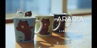芬蘭 Arabia x Line Friends Brown Cony 水杯 連杯緣子兩set