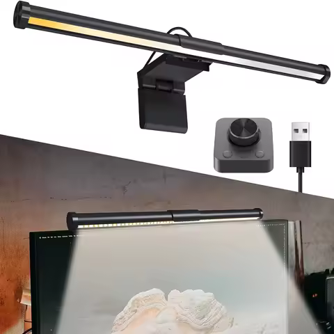 LED Monitor Screen Light Computer Monitor Light Bar with Remote Control Eye-Care Table Lamp Dimmable
