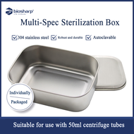 Biosharp 800ml 1400ml 1800ml ห้องปฏิบัติการสแตนเลสฆ่าเชื้อกล่อง Autoclave กล่อง Centrifuge หลอดเคล็ด