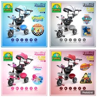 Sepeda Roda Tiga Anak Family Travis F760 dengan Musik Lampu n Kanopi Lipat