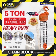 KING TOYO KT-CH5030 / 5050 5Ton x 3M / 5Ton x 5M Chain Block Tugas Berat / Heavy Duty Chain Block
