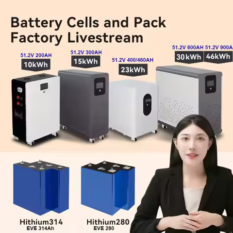 Deye 8kw 10kw 12KW 20kw Hybrid Inverter 15kw 20kw 30kw 46kw 50kw LiFePo4 Battery 48V 51.2V Power Ban