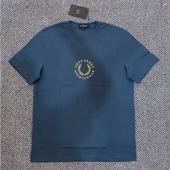 Fred Perry Logo Men (M) T-shirt Blue