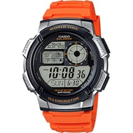 CASIO 卡西歐 10年電力手錶-橘(AE-1000W-4B)