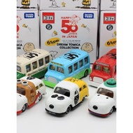 ✨Domeka 50/70th Anniversary Snoopy Pilot Alloy Car School Bus Toy Model Gift