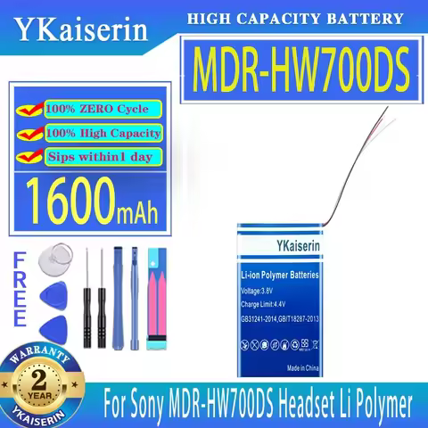 For Sony MDR-HW700DS, MDR-HW700DS 1600mAh Headset Battery, Durable and Efficient