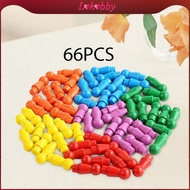 Lohobby 66x Board Games Pawns,Multicolor Game Pawns,Game Supplies,Human Shaped