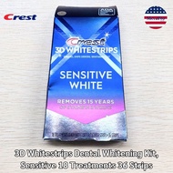 Crest® 3D Whitestrips Dental Whitening Kit, Sensitive 18 Treatments 36 Strips ชุดฟอกสีฟัน