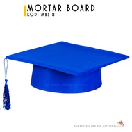 TOPI KONVO MORTAR BOARD BIRU (PRA SEKOLAH/ TADIKA)