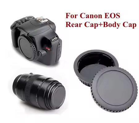 2 in 1 Body Caps + Rear Lens Cap Cover for Canon EOS 650D 700D 60D 70D 7D 6D 5D III 100D DSLR