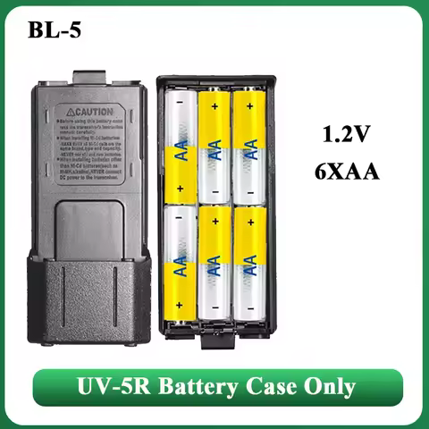 Baofeng UV-5R Battery Case BL-5 AAA batteries Shell Extended AA Battery Housing for GT-5R DM-5R UV-5