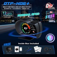 OTP-H06+ A450 P2 OBD2 Meter Gauge Meter P6 OBD Meter Car GPS Alarm Speed Gauge display Hud Water tem
