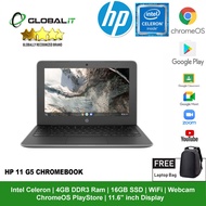 (Refurbished) HP Chromebook 11 G5 Laptop / 11.6 inch Display / WiFi / Webcam / Intel Celeron / Chrome OS Play Store
