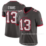 NFL ฟุตบอลเสื้อปักโจรสลัด13สีเทา buccaneers Mike EVANS JERSEY