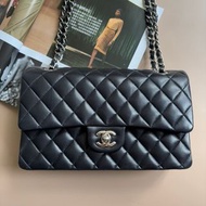 ::CHANEL:: CLASS FLAP 25 CF25 黑羊皮銀釦 COCO25