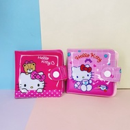 Girls' 2-Fold Wallet With Buttons Glossy PVC Glass Leather With Coin Slot Card Holder Insert A Pictu