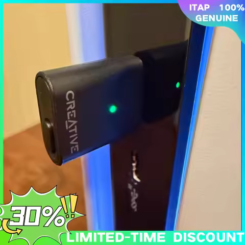 Creative BT-W6 Bluetooth 5.4 LE Audio Transmitter LC3 Low Latency Lossless Decoding Microphone Input