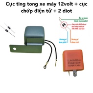 [VG315] Combo ting tong turn signal + speed adjustment cam flasher + 2 diode components for 12 volt 