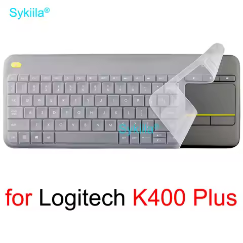 Keyboard Cover for Logitech K400 Plus for Logi K400+ with TouchPad Silicone Protective Protector Ski