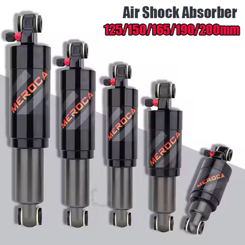 MEROCA Bicycle Rear Shock Absorber mtb rear shock absorber 125/150/165/190/200mm shock absorber for 