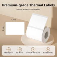 NIIMBOT 2 Rolls White Label Office Stationary Sticky Tabs For B1/B21/B21Pro/B31/B3S Waterproof Stick