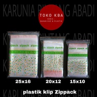 Zippack plastic clips 15x10, 20x12, 25x16