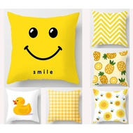Yellow Cushion Cover Pillowcase 40 X 40, 45 X 45, 50 X 50, 60 X 60 Sofa Chair Back Pillow Core Nap P