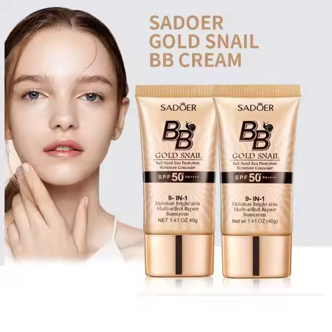 SADOER Gold Snail BB Cream Sunscreen Concealer Foundation Moisturizing Cream Daily Skin Care Sun Pro