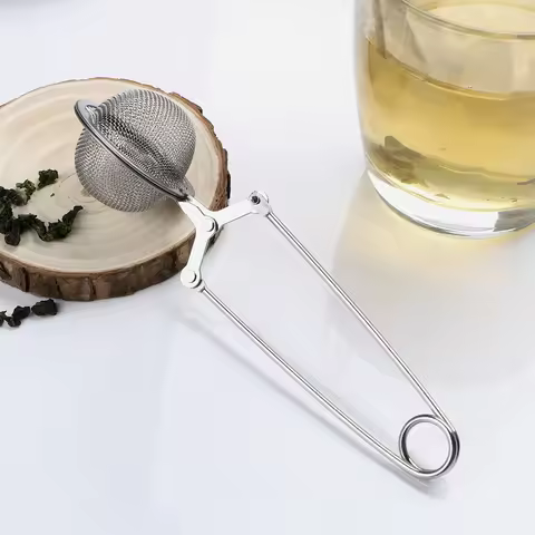 HILIFE Stainless Steel Sphere Mesh Tea Strainer Coffee Herb Spice Filter Diffuser Tea Infuser Handle